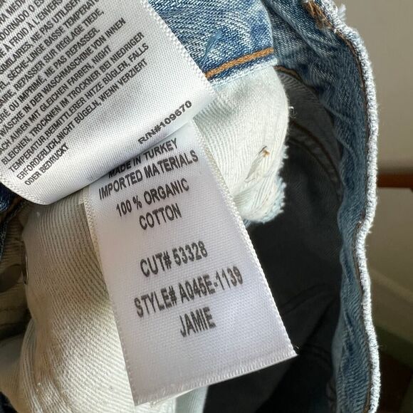 Agolde Jamie High Rise Classic Size 30 Blue Jeans 100% Organic Cotton Spectator - Picture 9 of 13